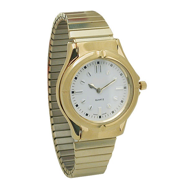 Men's Gold Tone Braille Watch - Click Image to Close